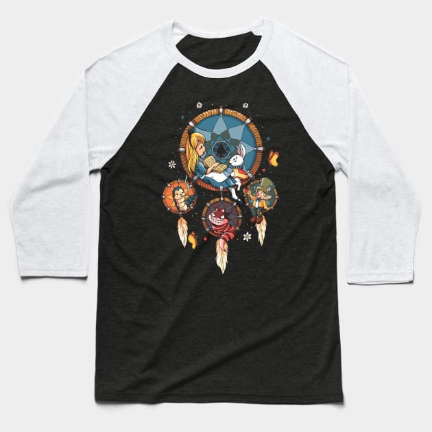 Dream Catcher Wonderland Baseball T-Shirt by Vallina84